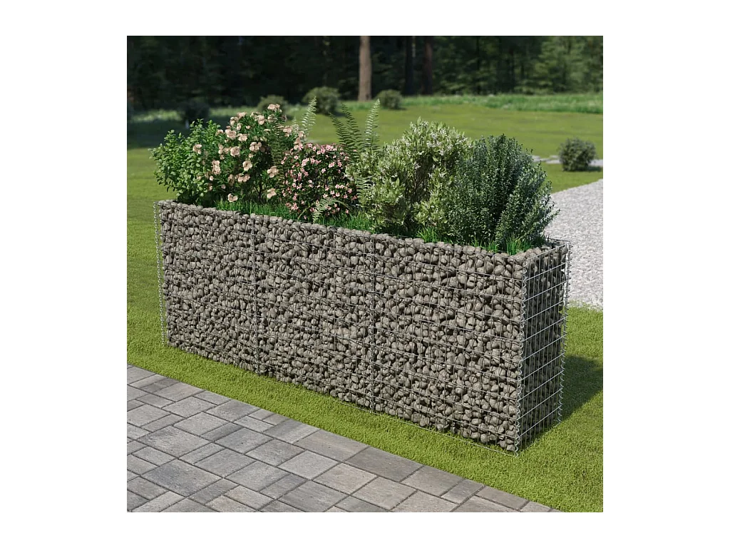 Jardinière à gabion Acier galvanisé 270x50x100
