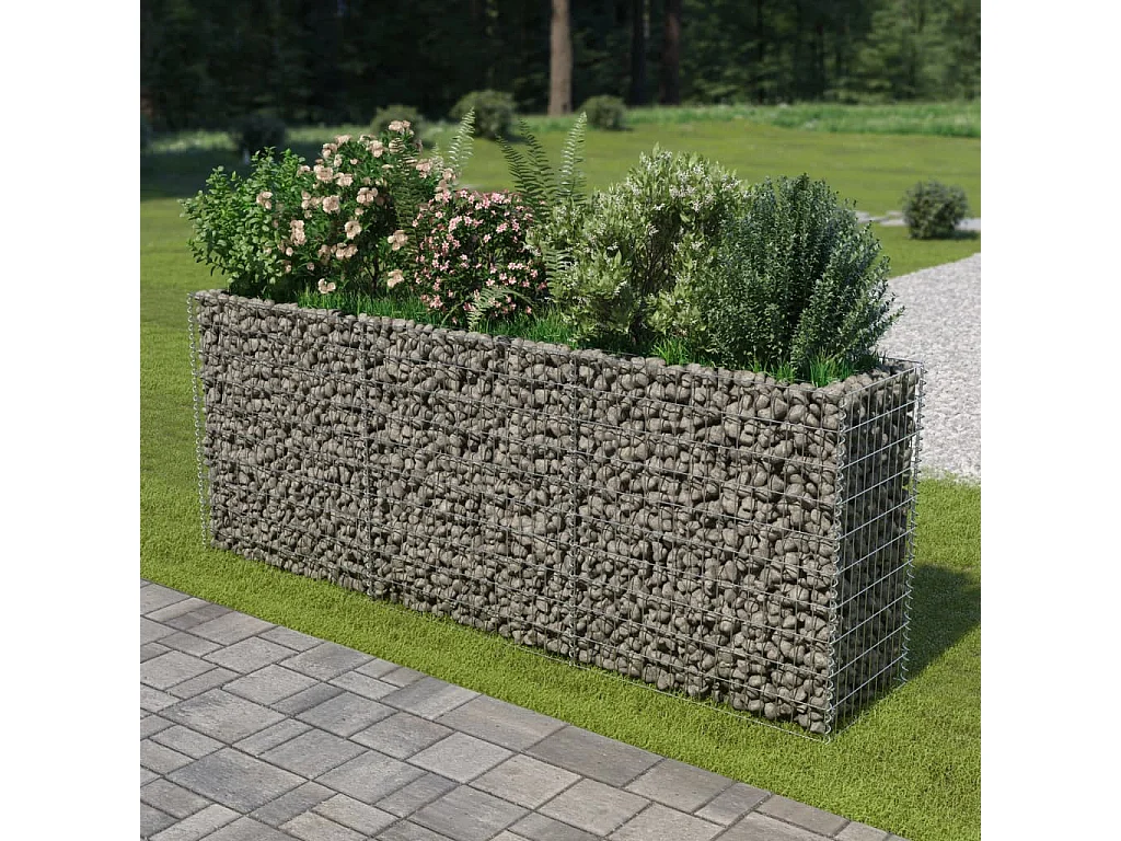 Jardinière à gabion Acier galvanisé 270x50x100