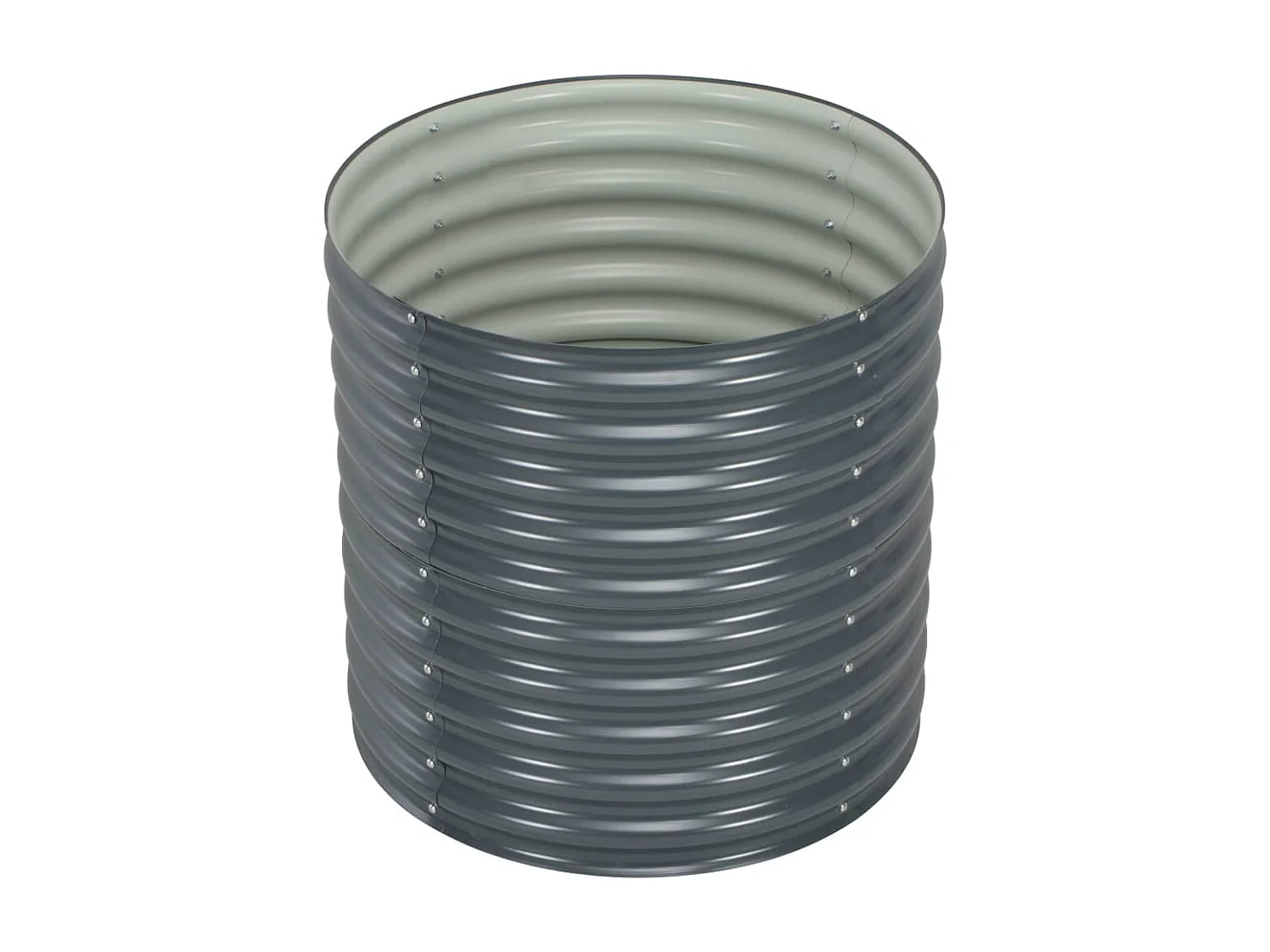 Jardinière 80x80x81 Acier galvanisé Gris