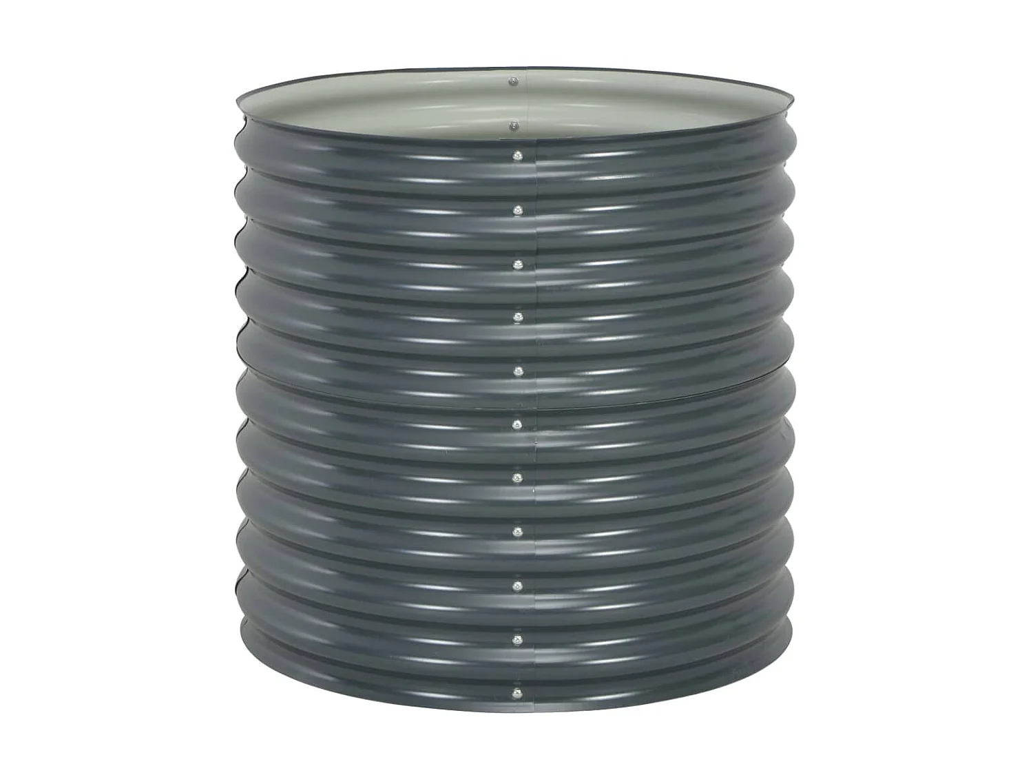 Jardinière 80x80x81 Acier galvanisé Gris