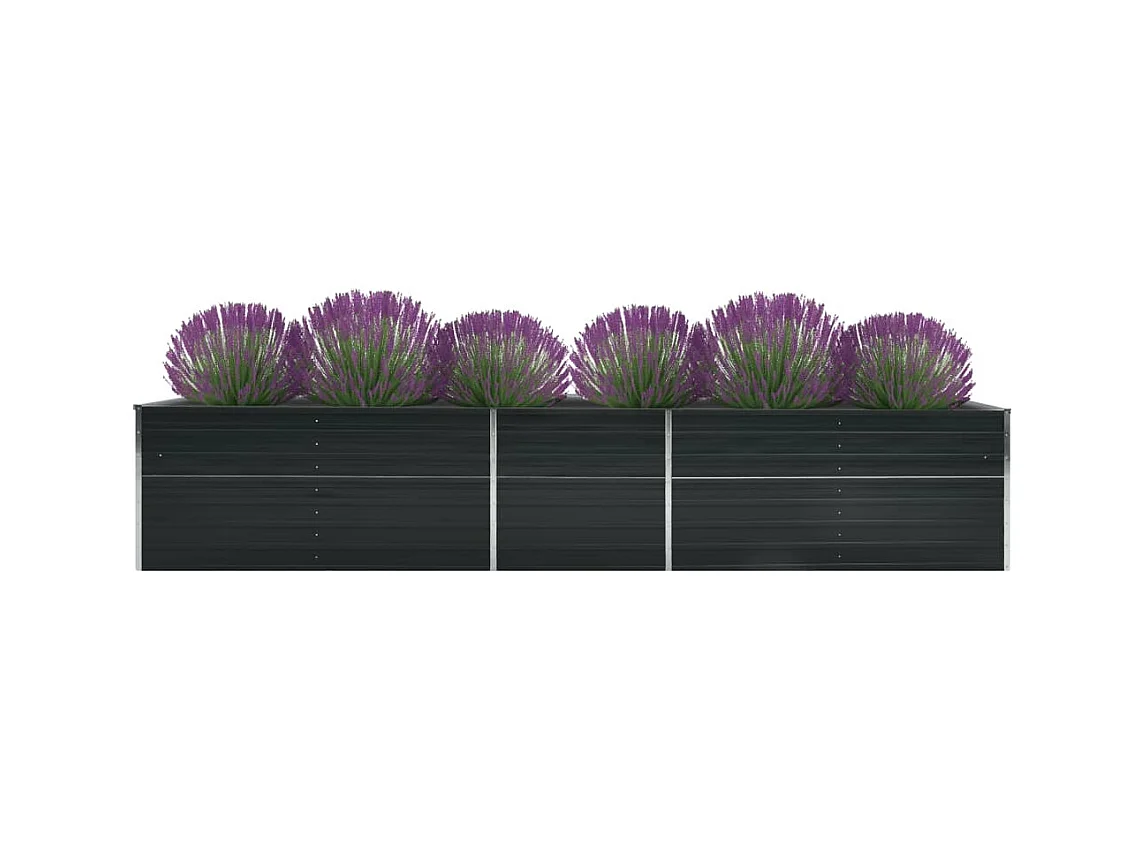 Jardinière Acier galvanisé 400x80x45 Anthracite