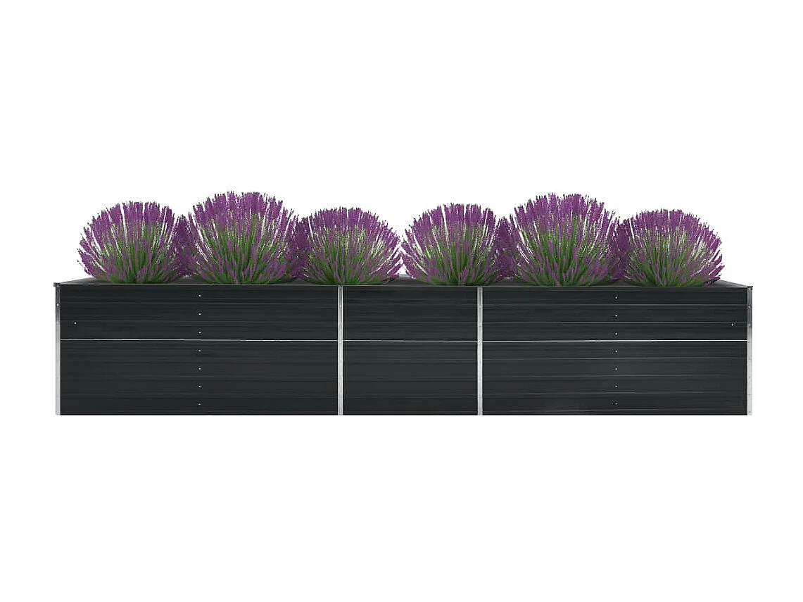 Jardinière Acier galvanisé 400x80x45 Anthracite