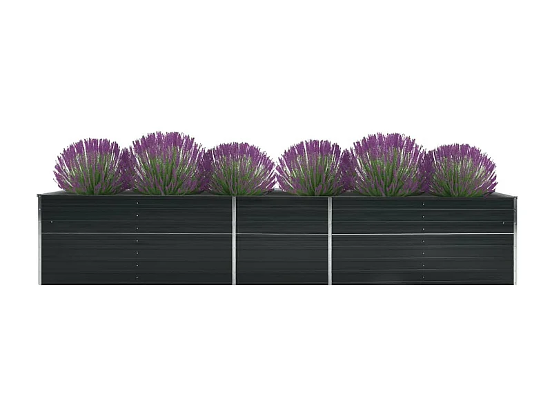Jardinière Acier galvanisé 400x80x45 Anthracite