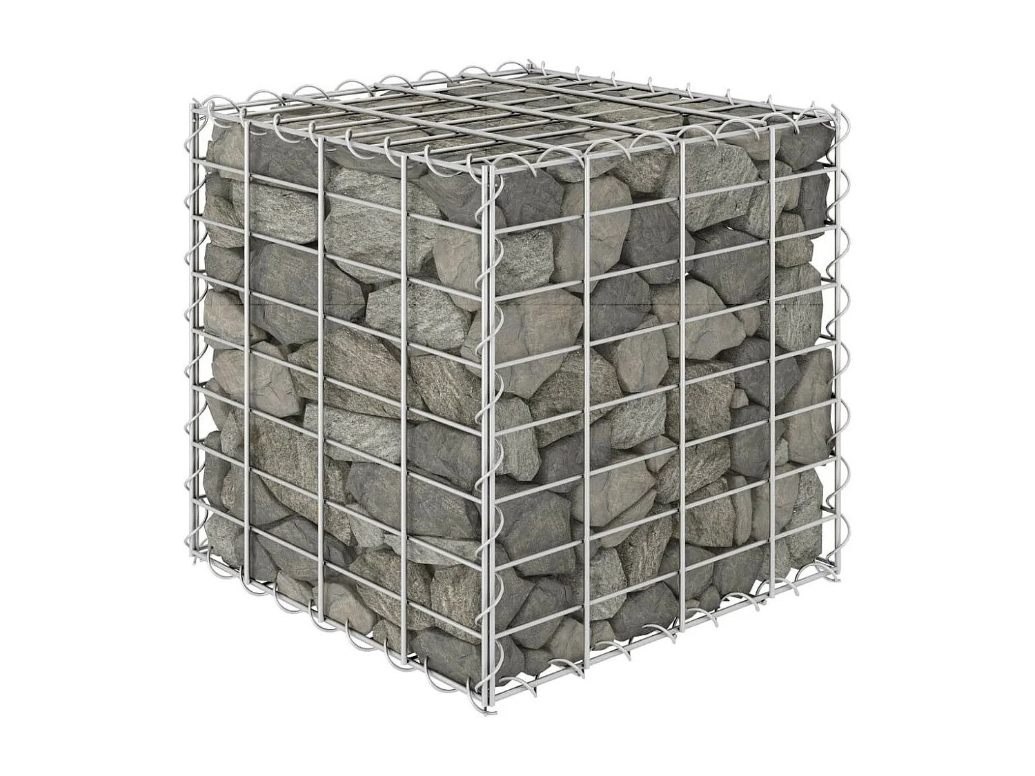 Jardinière cube à gabion Fil d'acier 40x40x40