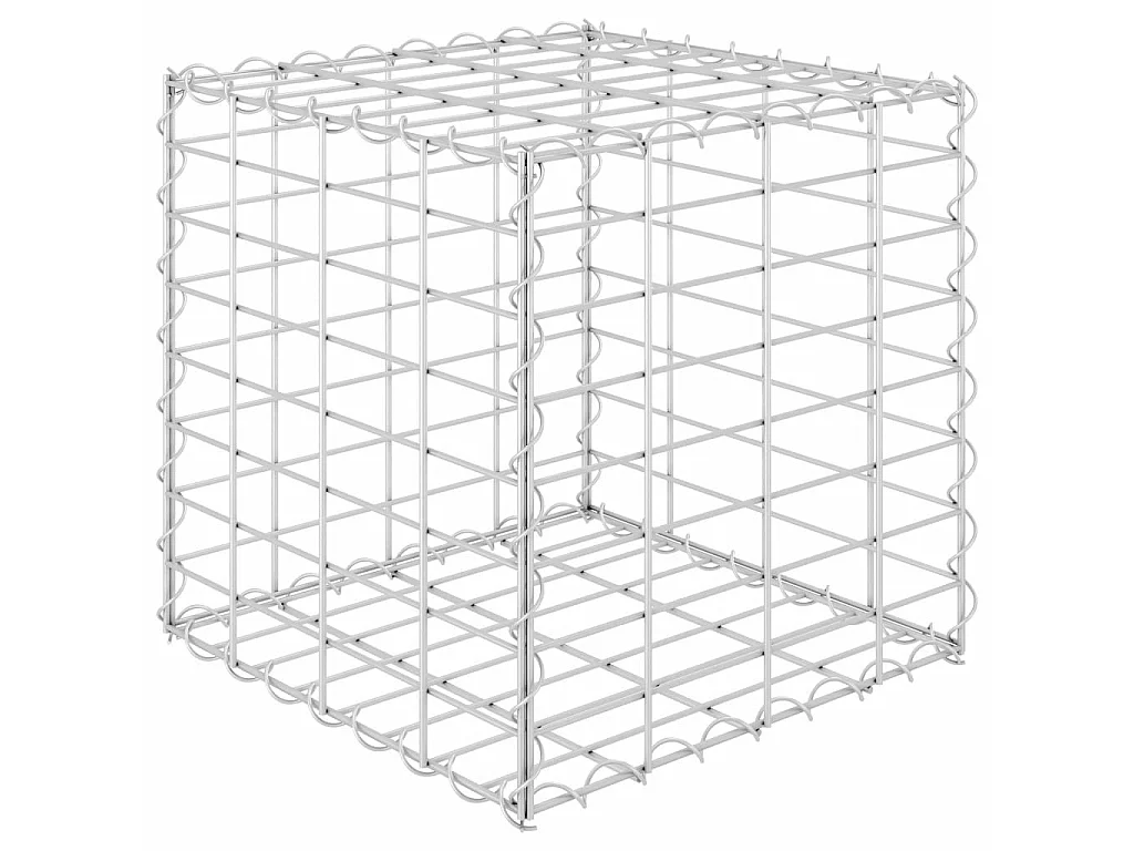 Jardinière cube à gabion Fil d'acier 40x40x40