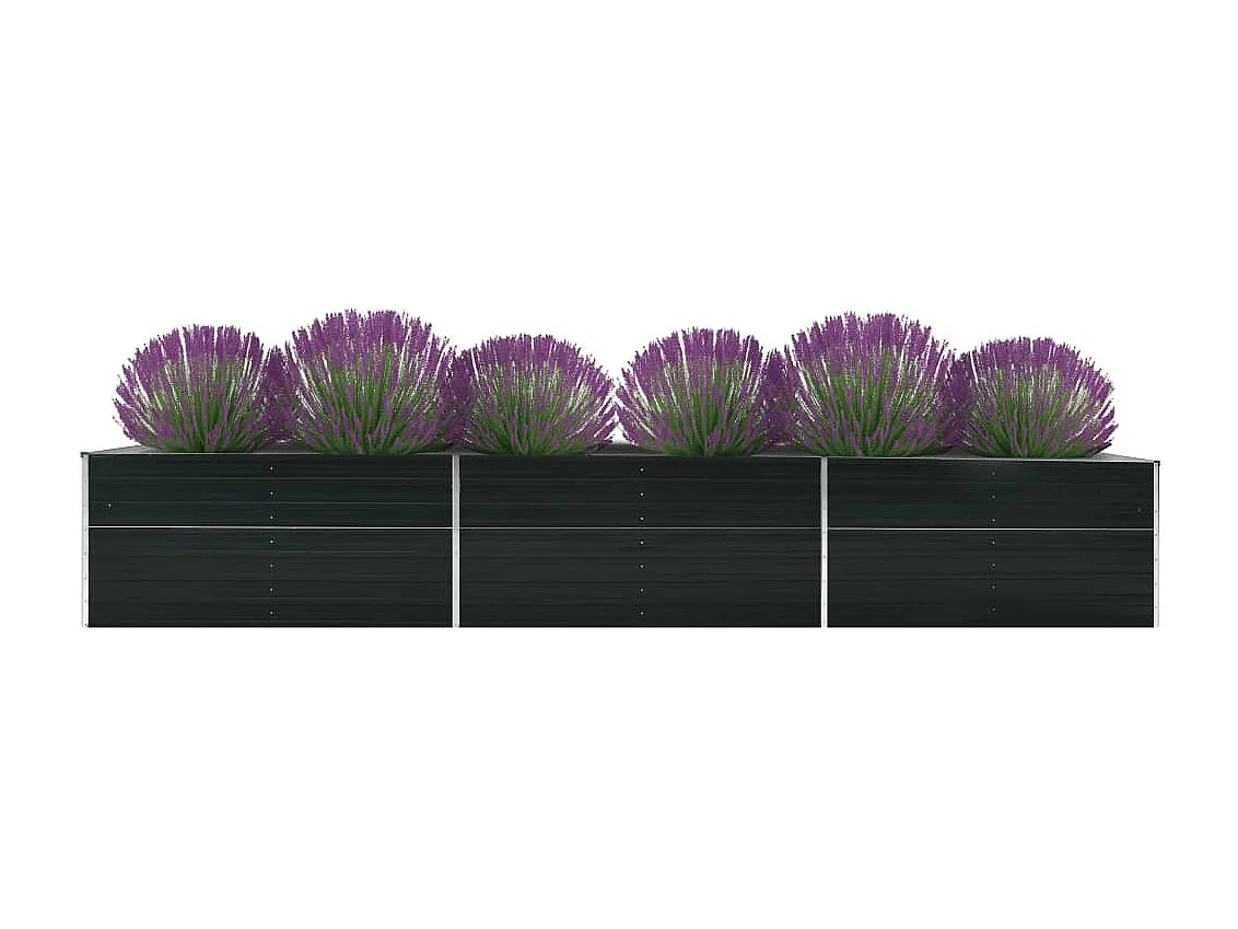 Jardinière Acier galvanisé 480x80x45 Anthracite