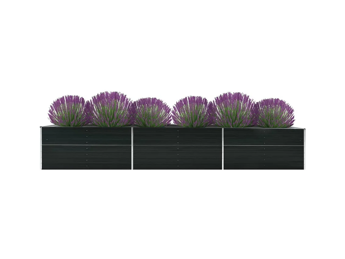 Jardinière Acier galvanisé 480x80x45 Anthracite