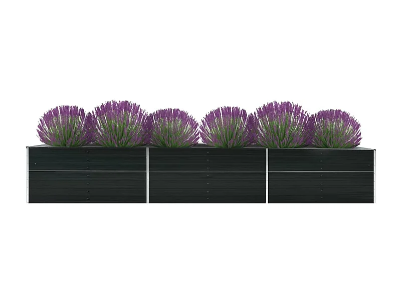 Jardinière Acier galvanisé 480x80x45 Anthracite