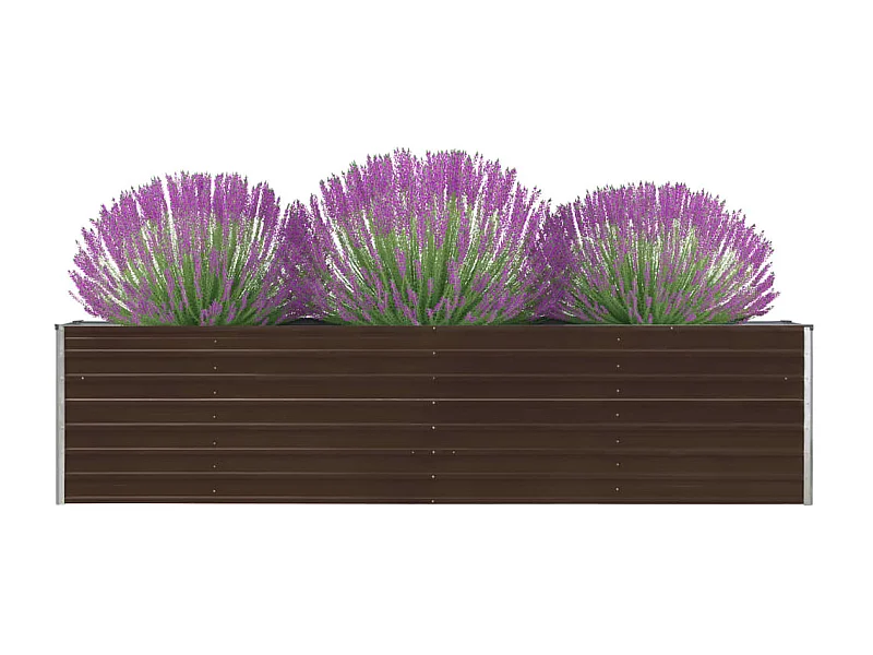 Jardinière 320x40x77 Acier galvanisé Marron