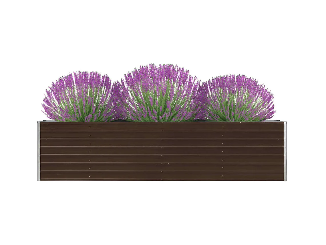 Jardinière 320x40x77 Acier galvanisé Marron