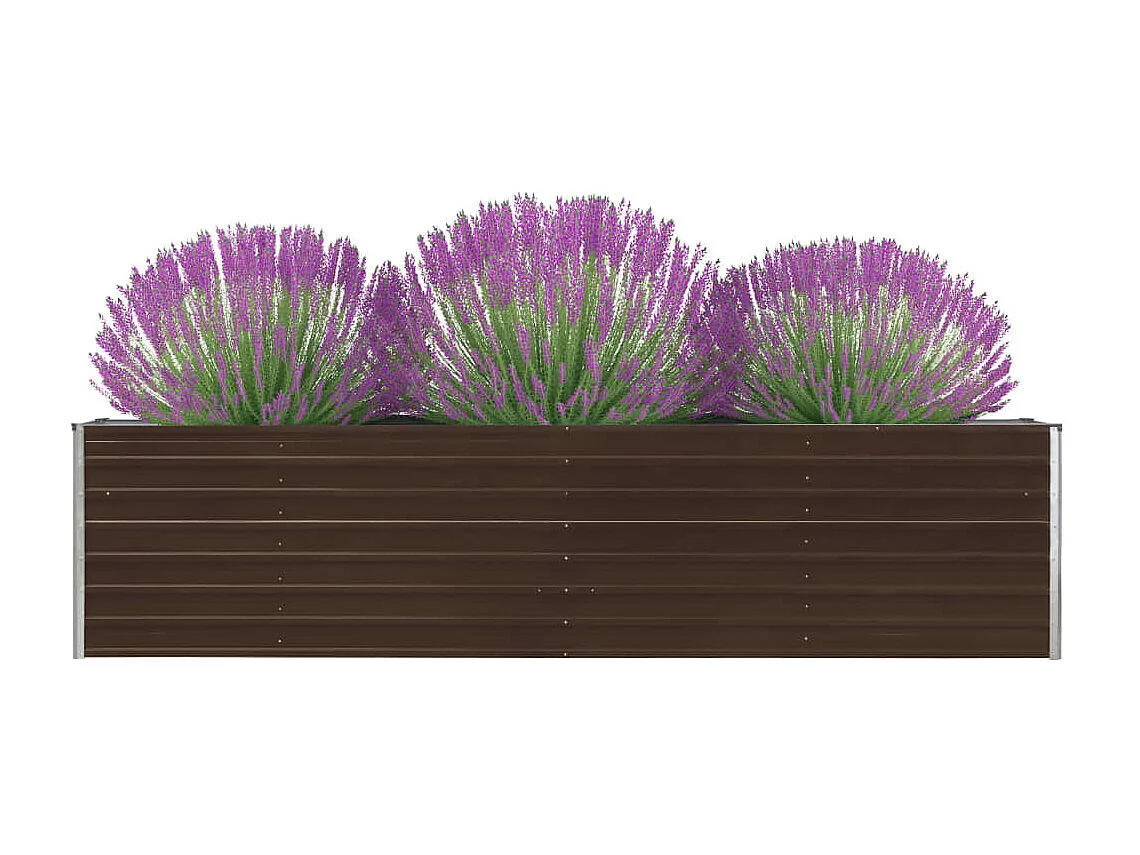 Jardinière 320x40x77 Acier galvanisé Marron