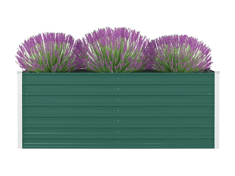Jardinière 160 x 80x45 Acier galvanisé Vert