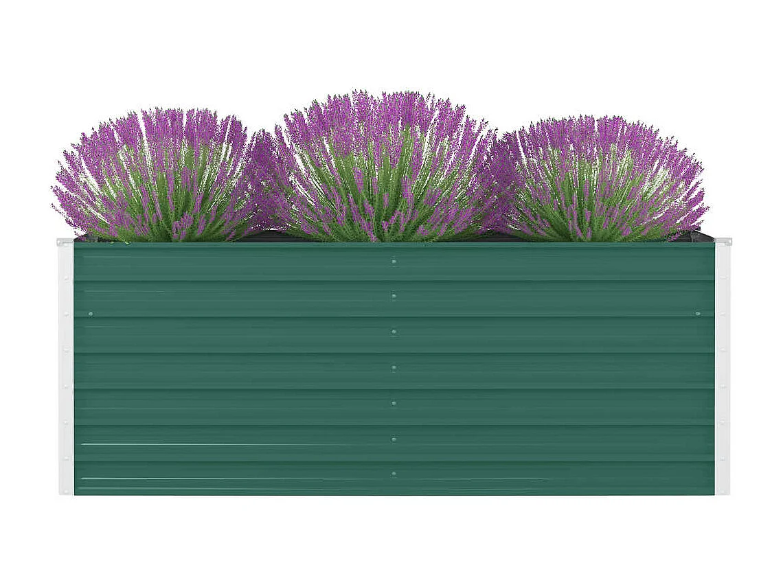 Jardinière 160 x 80x45 Acier galvanisé Vert