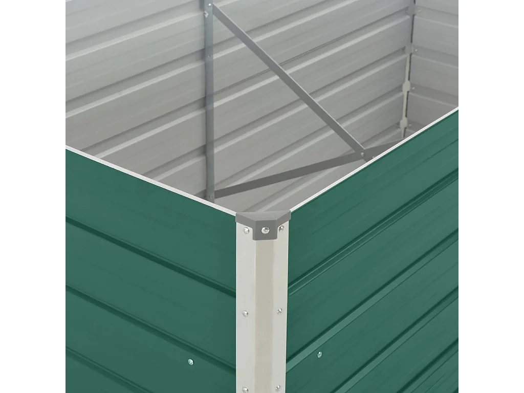 Jardinière 160 x 80x45 Acier galvanisé Vert