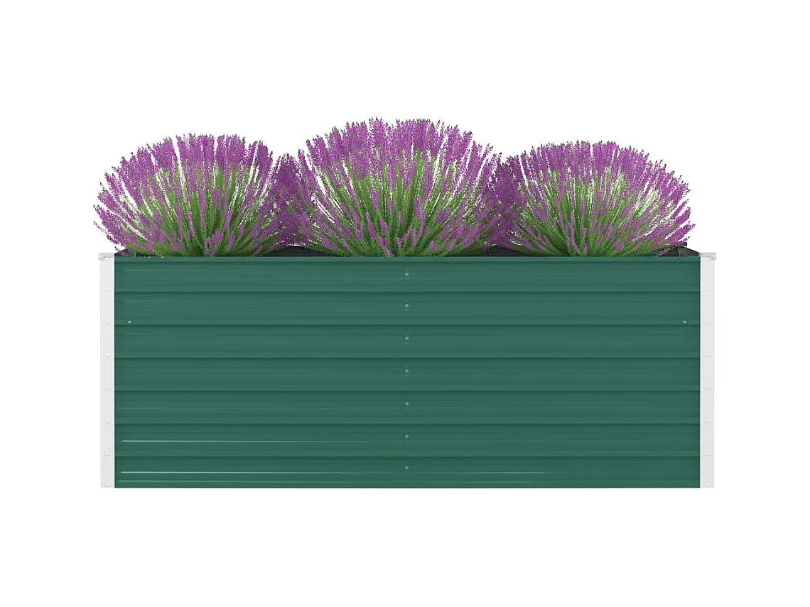 Jardinière 160 x 80x45 Acier galvanisé Vert