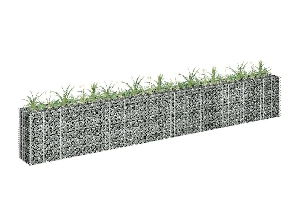 Jardinière à gabion Acier galvanisé 360x30x60