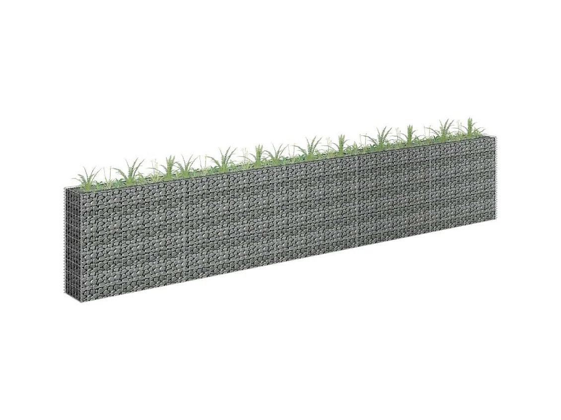 Jardinière à gabion Acier galvanisé 450x30x90
