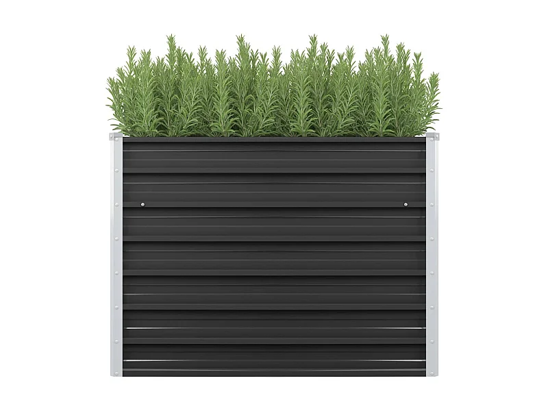 Jardinière Anthracite 100x40x77 Acier galvanisé