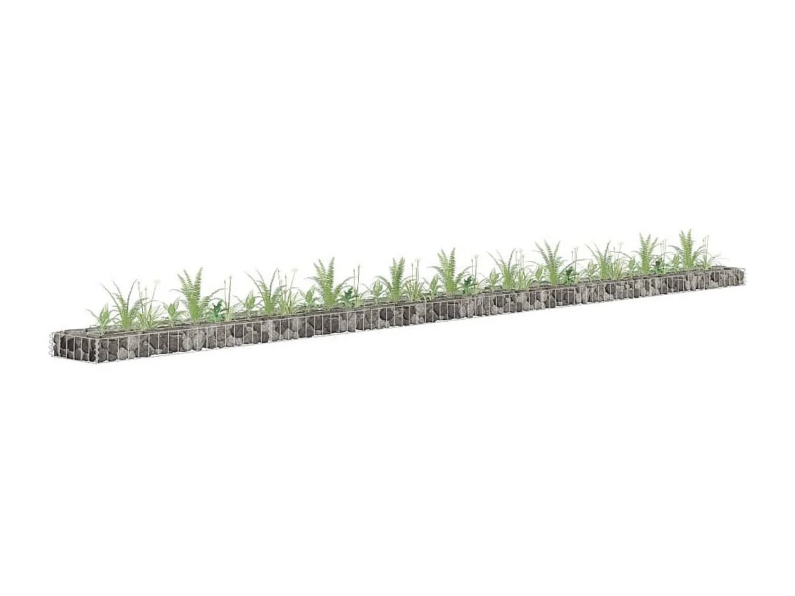 Jardinière à gabion Acier galvanisé 450x30x10