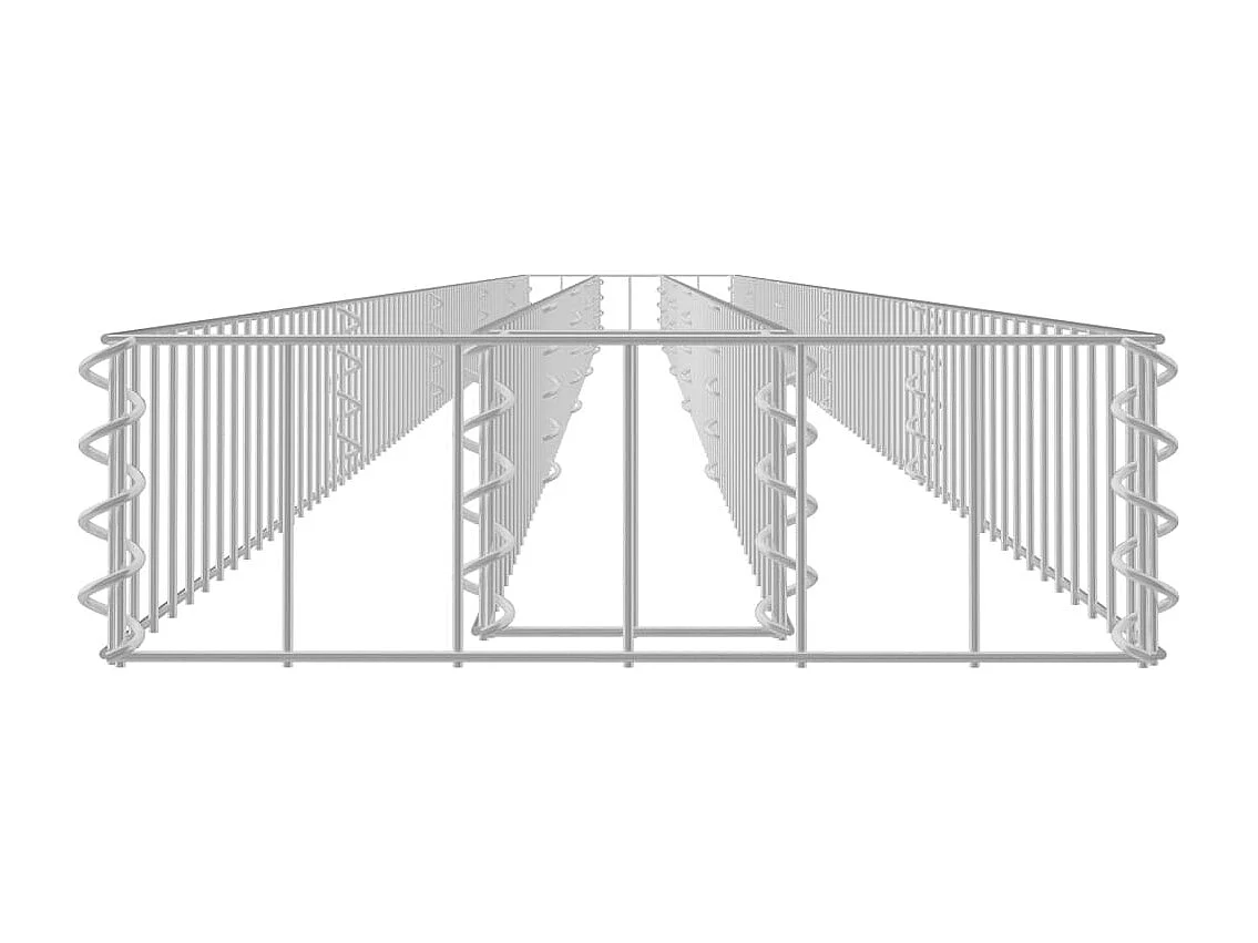 Jardinière à gabion Acier galvanisé 450x30x10