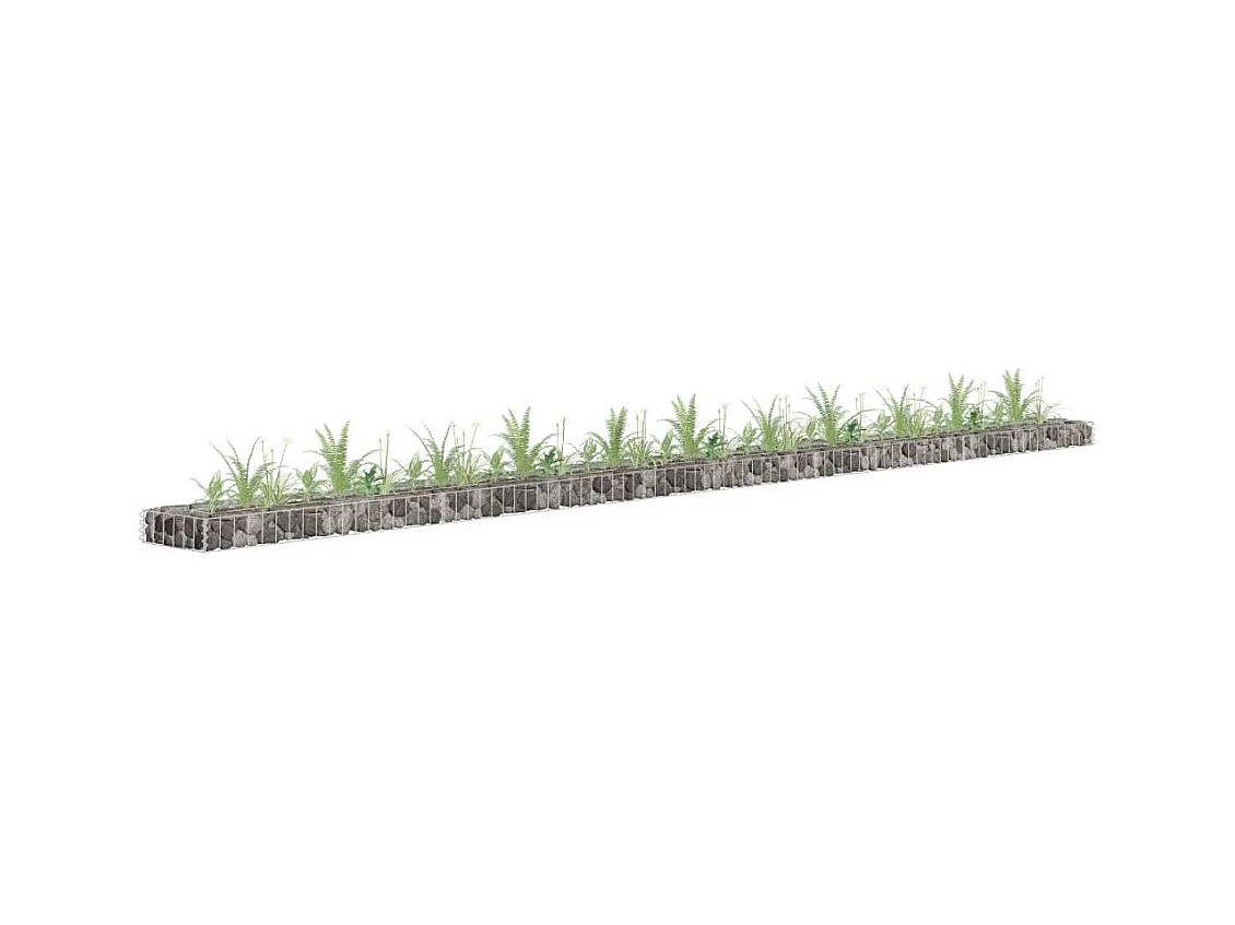 Jardinière à gabion Acier galvanisé 450x30x10