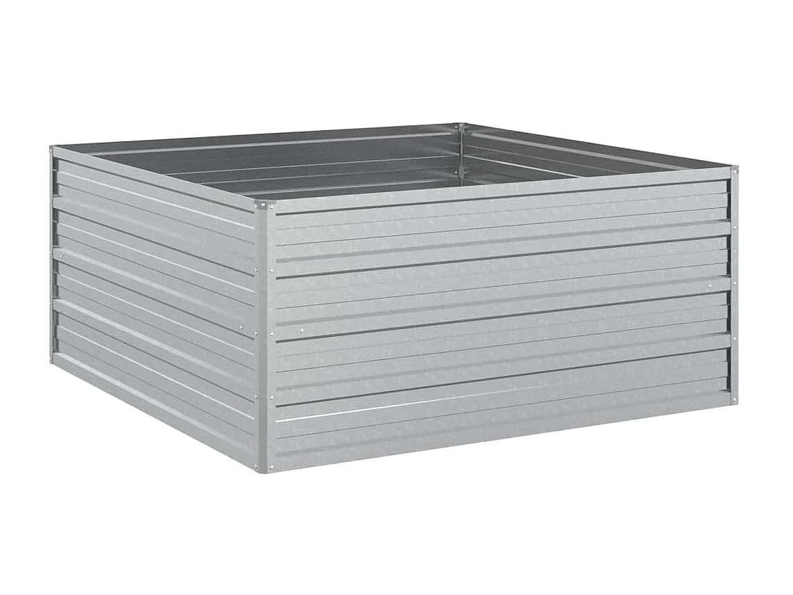 Jardinière 100x100x45 Acier galvanisé Argenté