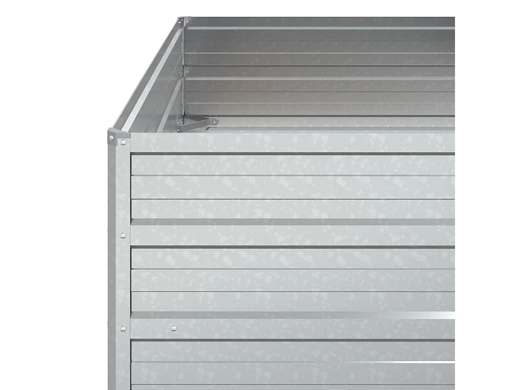 Jardinière 100x100x45 Acier galvanisé Argenté