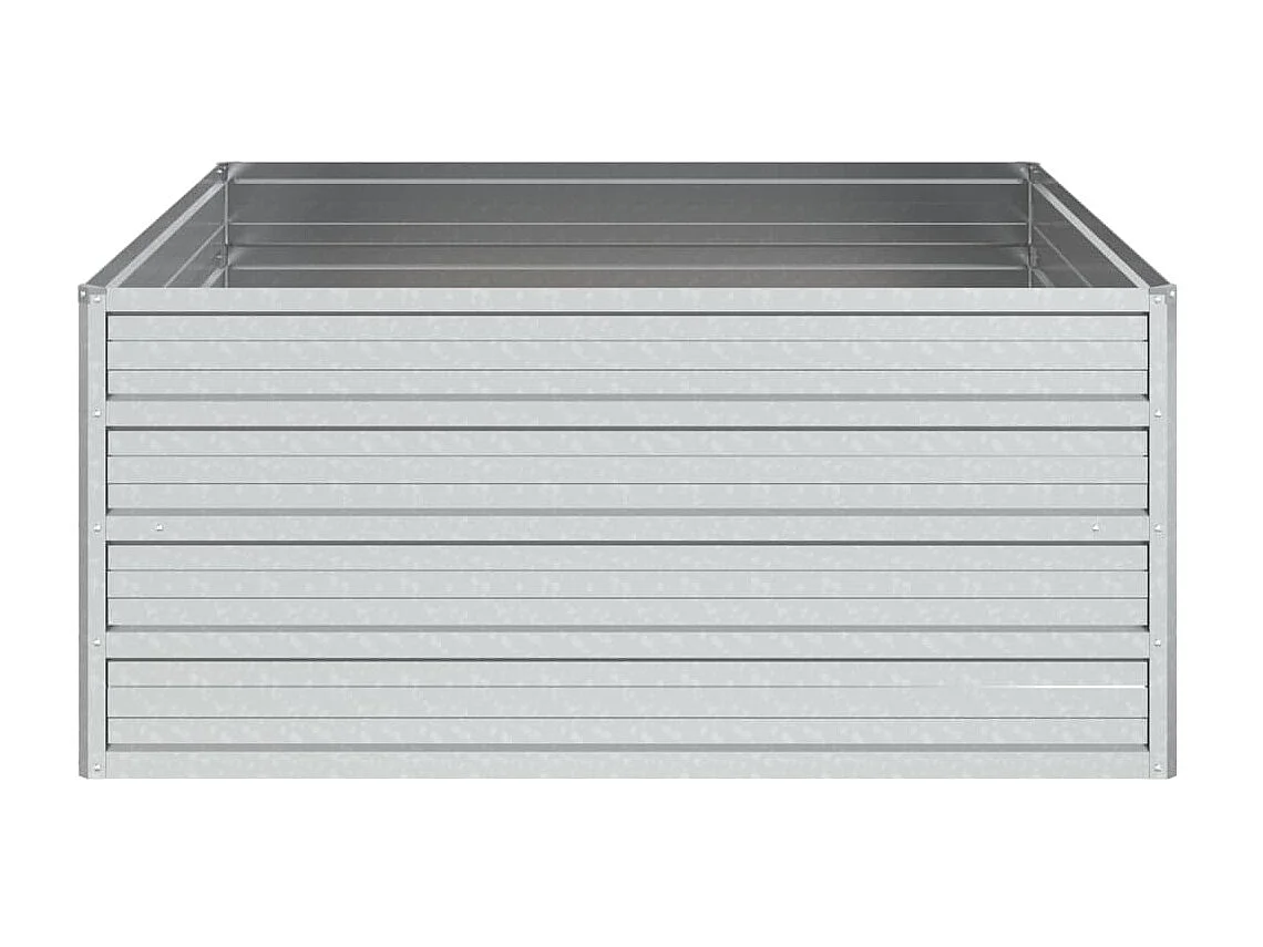 Jardinière 100x100x45 Acier galvanisé Argenté