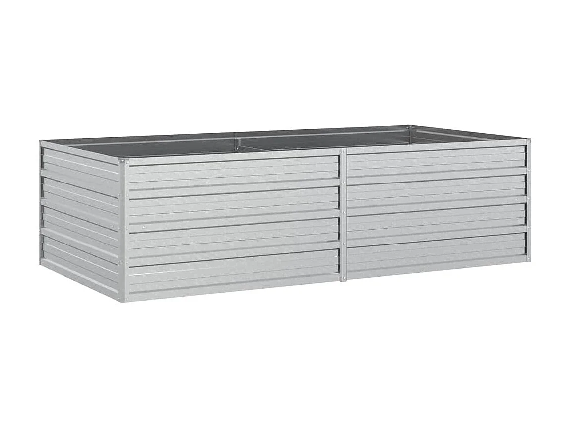 Jardinière 160x80x45 Acier galvanisé Argenté