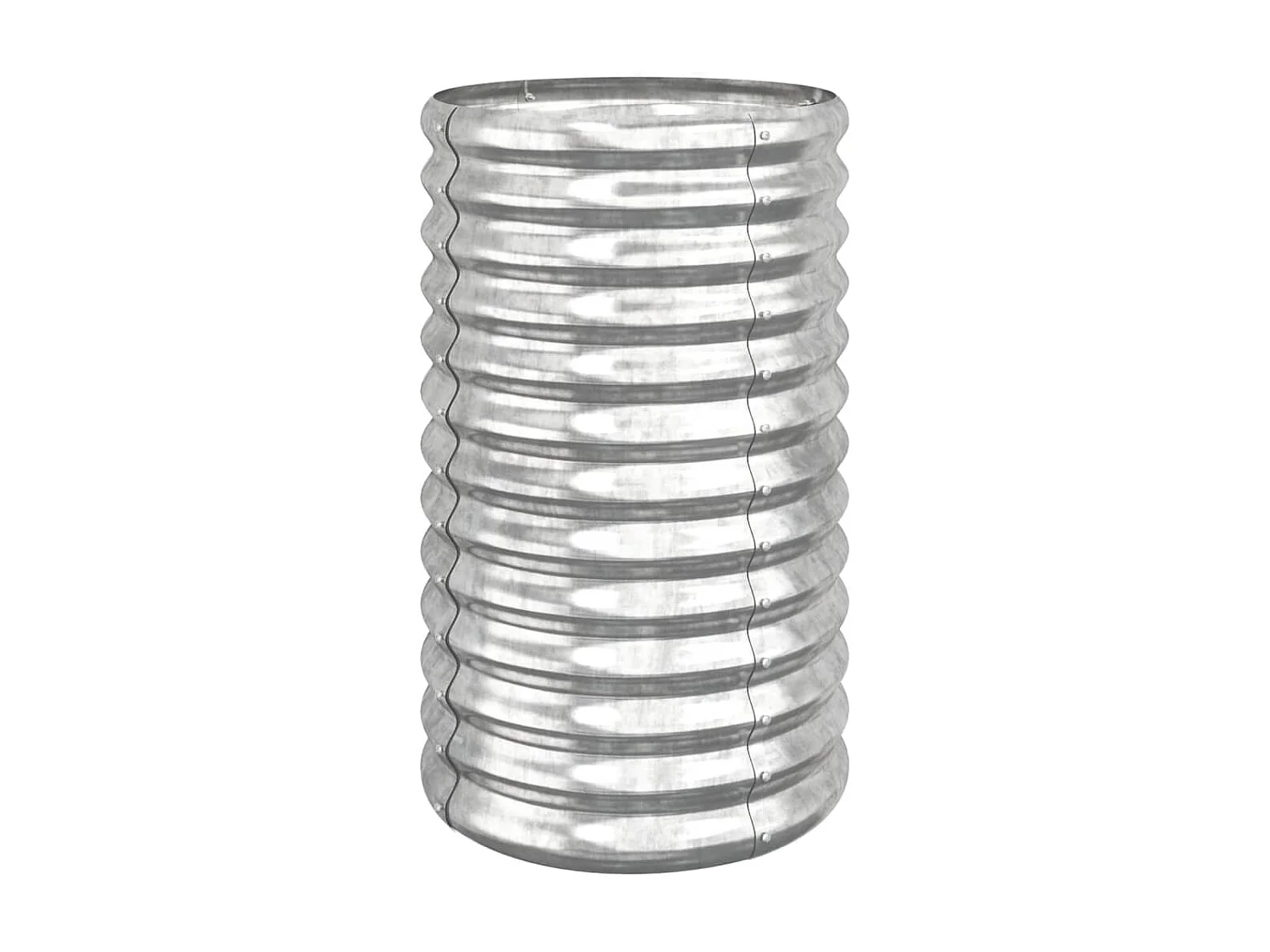 Jardinière de jardin Acier enduit de poudre 40x40x68 Argenté