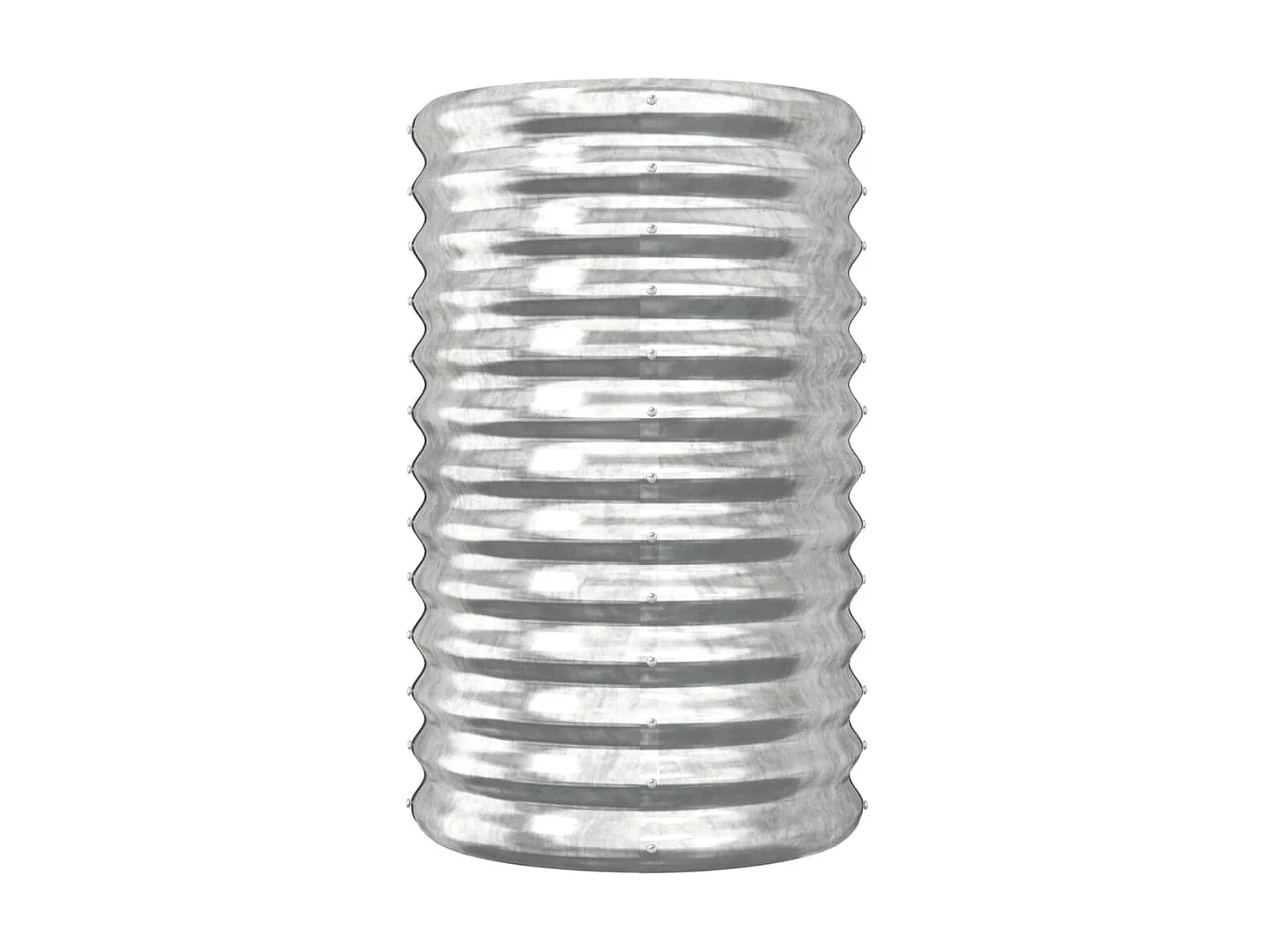 Jardinière de jardin Acier enduit de poudre 40x40x68 Argenté