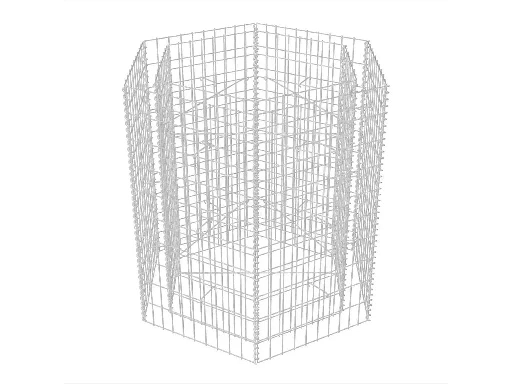 Jardinière à gabion hexagonale 100x90x100