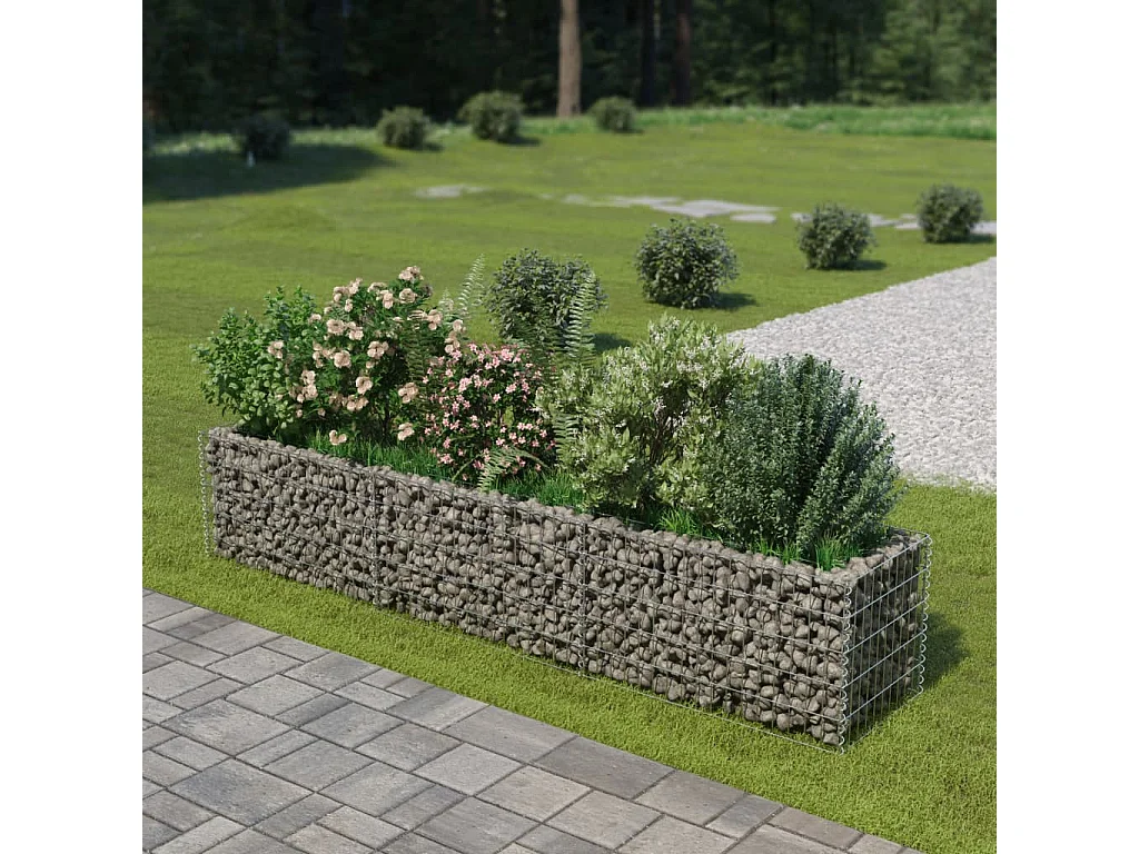 Jardinière à gabion Acier galvanisé 270x50x50