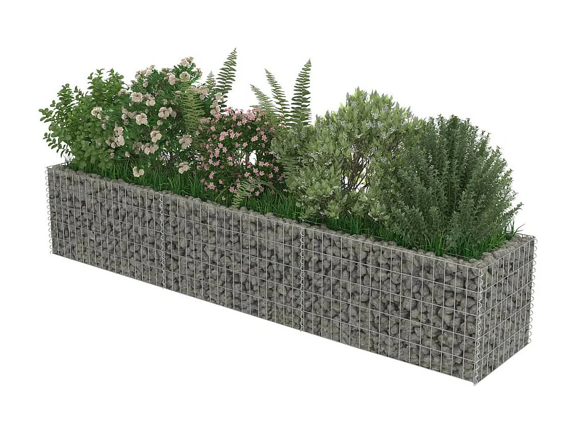 Jardinière à gabion Acier galvanisé 270x50x50