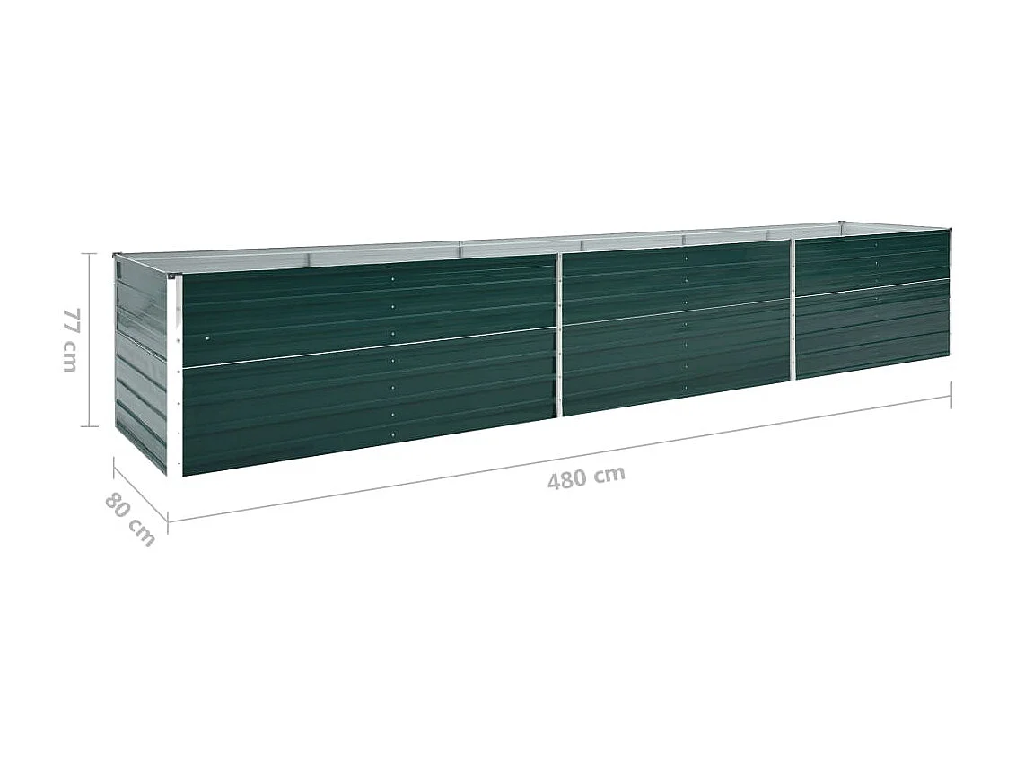 Jardinière Acier galvanisé 480x80x77 Vert