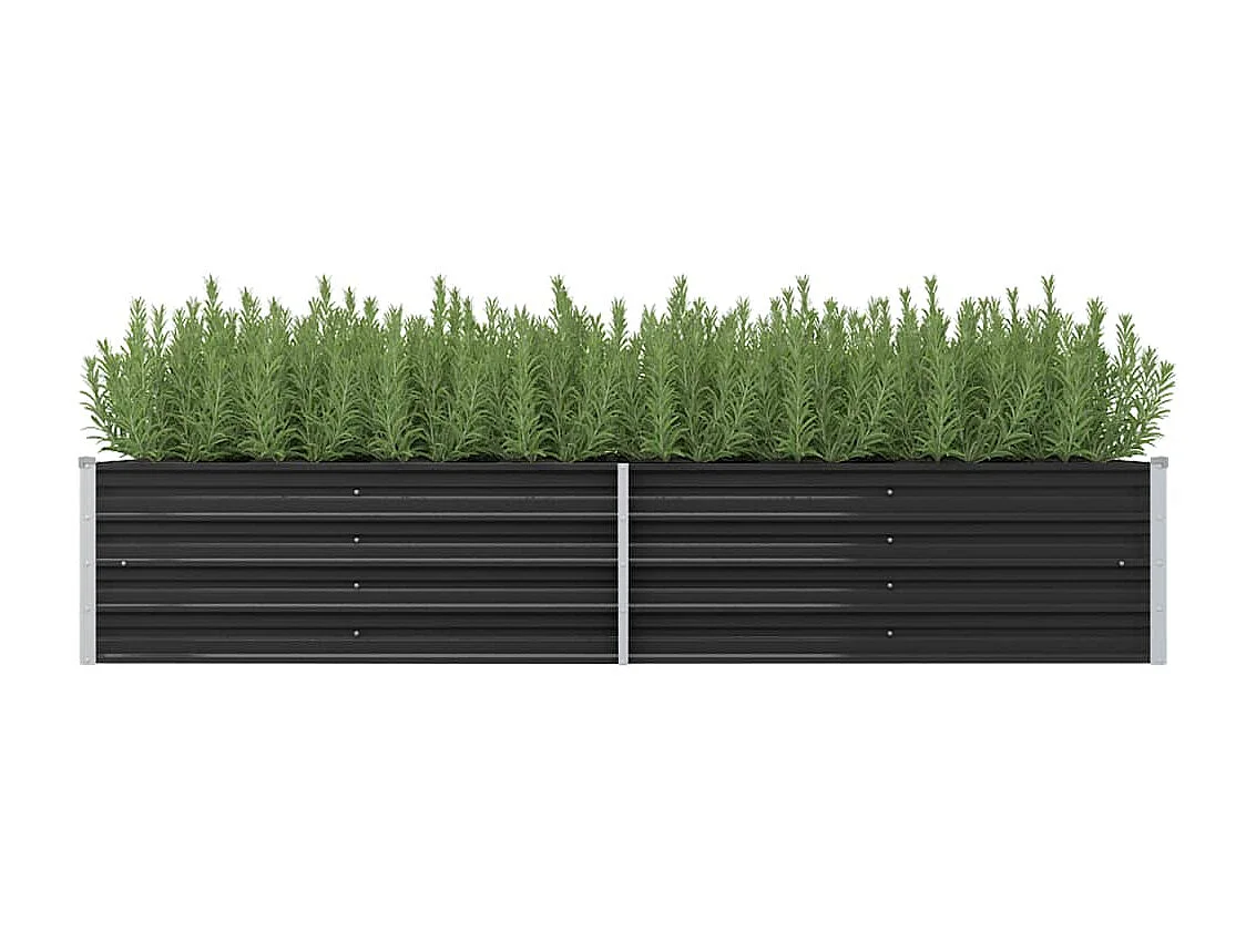 Jardinière Anthracite 240x80x45 Acier galvanisé