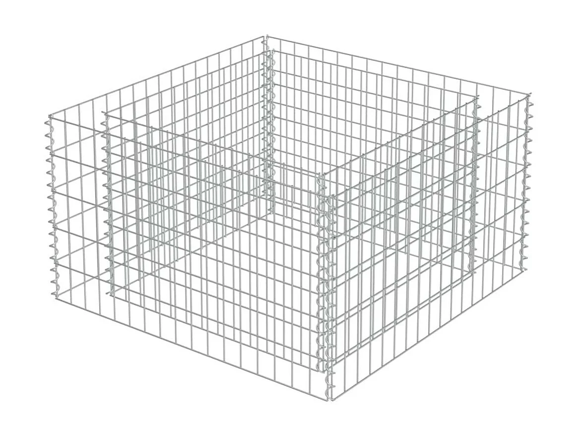 Jardinière à gabion Acier galvanisé 90x90x50