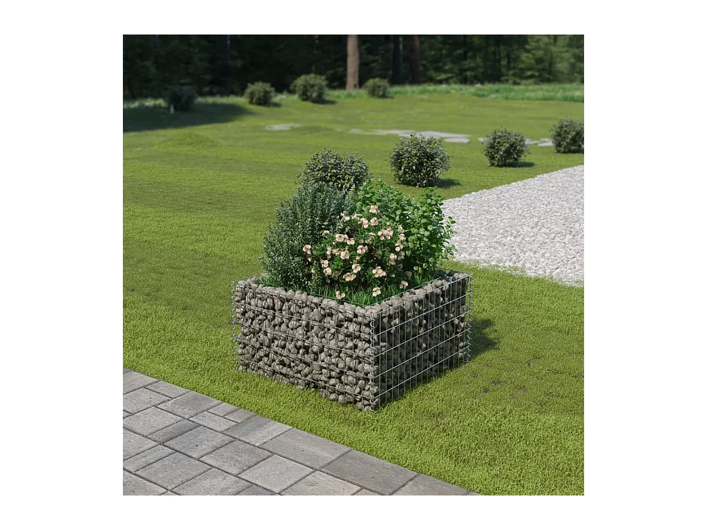 Jardinière à gabion Acier galvanisé 90x90x50