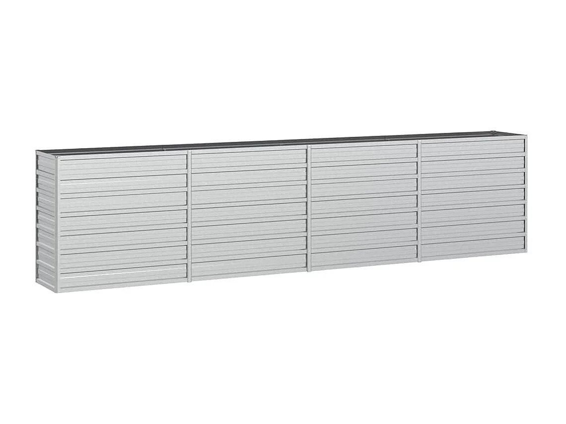 Jardinière 320x40x77 Acier galvanisé Argenté