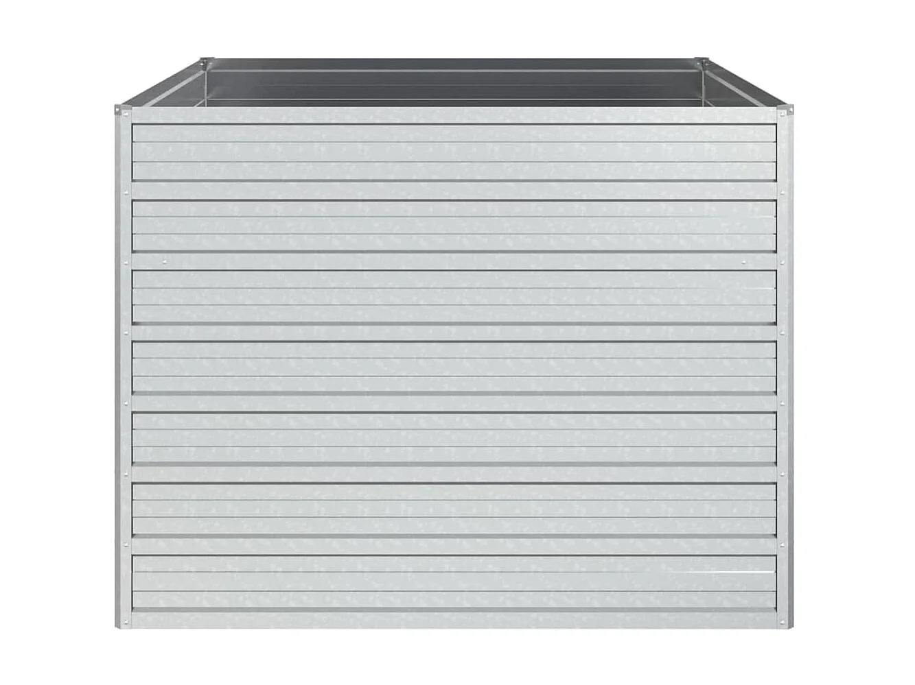 Jardinière 100x100x77 Acier galvanisé Argenté