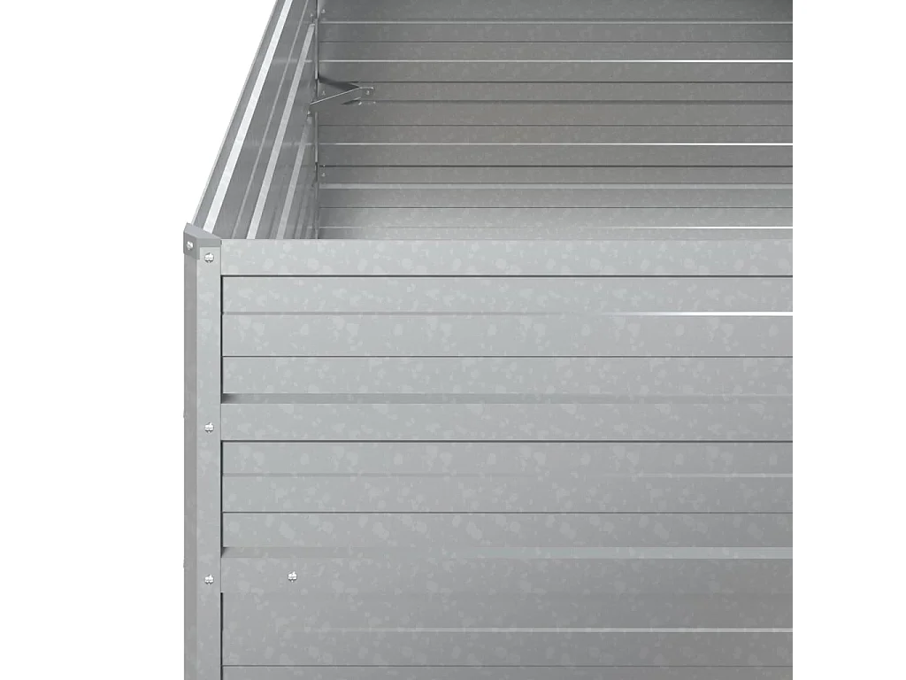 Jardinière 100x100x77 Acier galvanisé Argenté