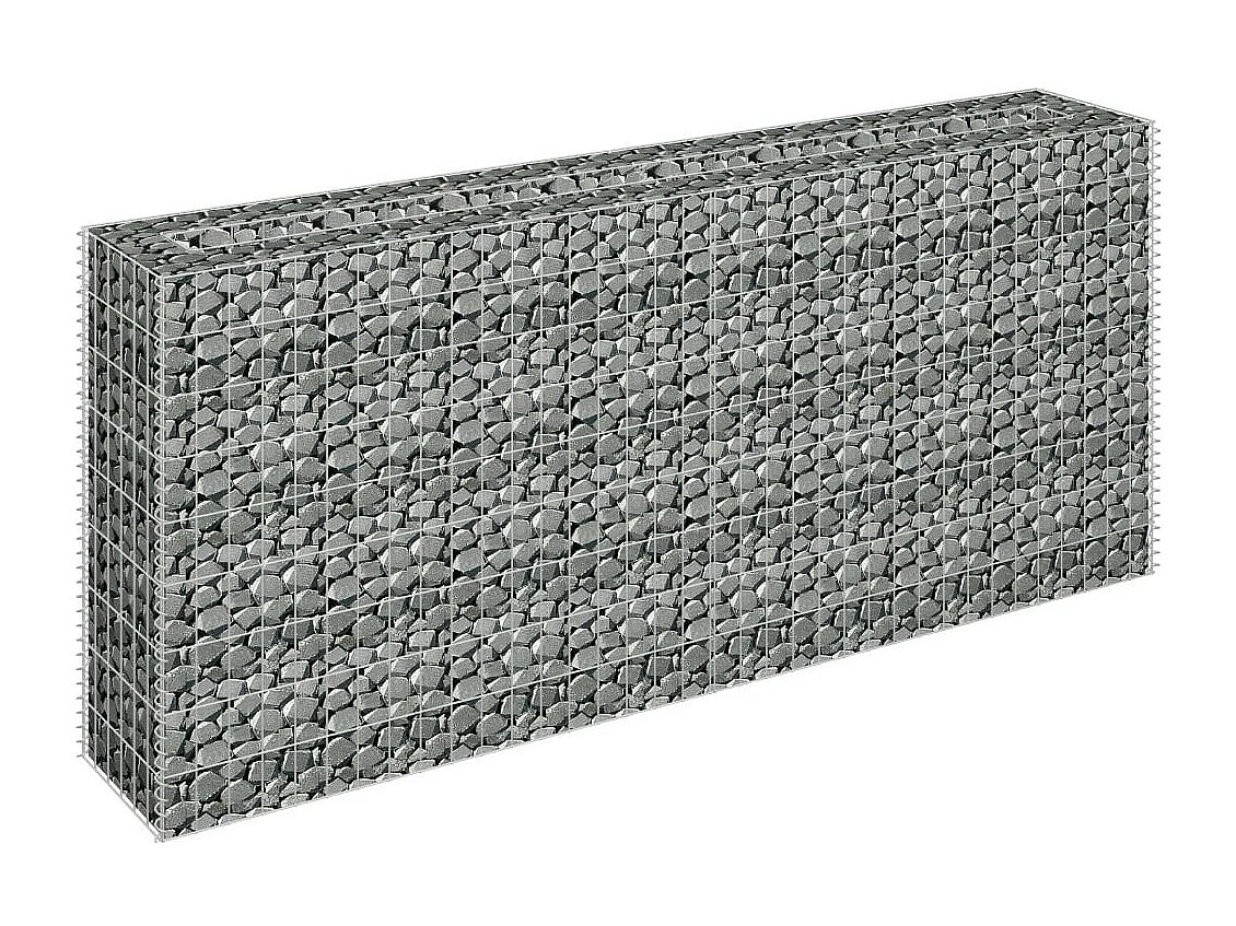 Jardinière à gabion Acier galvanisé 180x30x90