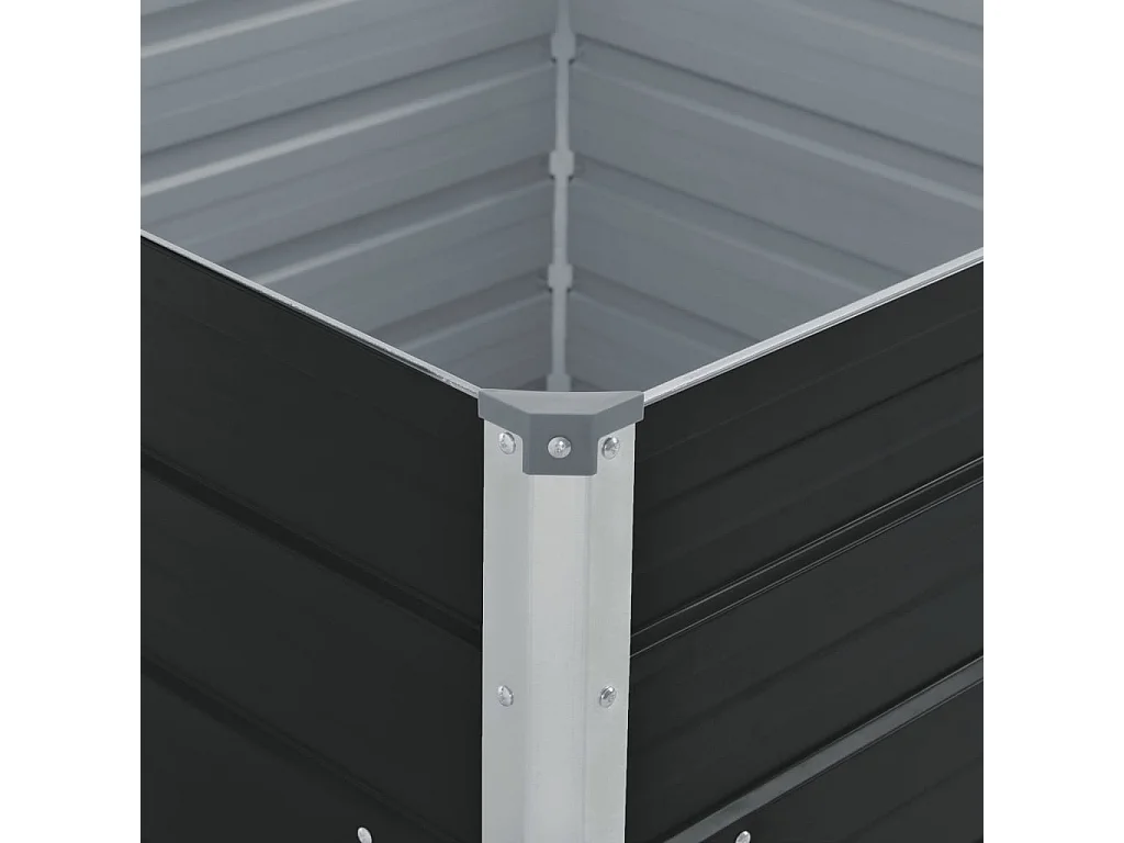 Jardinière 100 x 100x45 Acier galvanisé Marron