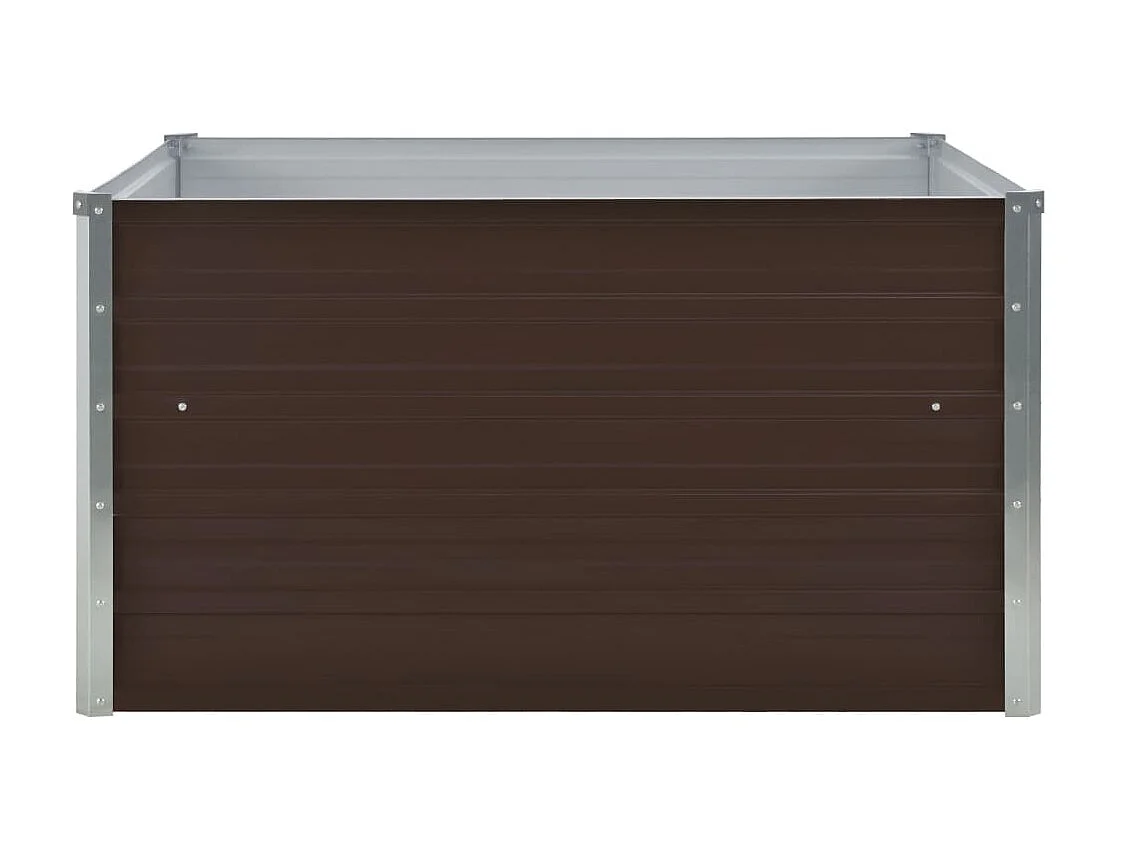 Jardinière 100 x 100x45 Acier galvanisé Marron