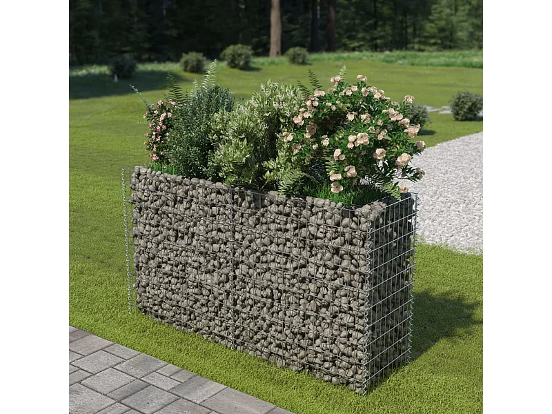 Jardinière à gabion Acier galvanisé 180x50x100