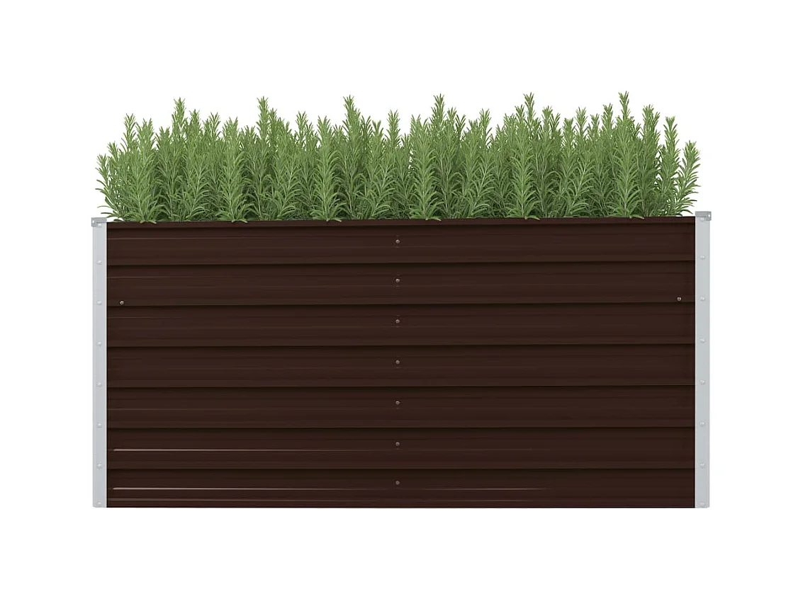 Jardinière Marron 160x40x77 Acier galvanisé