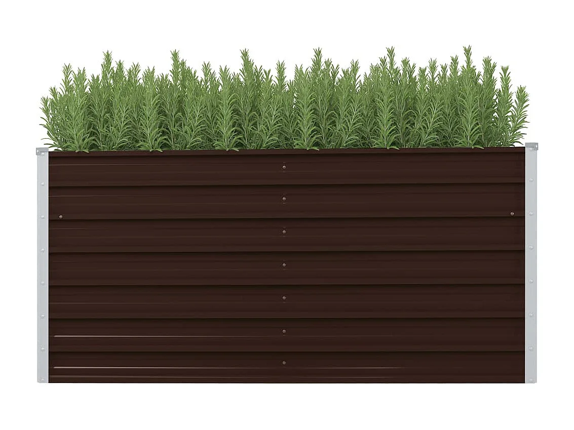 Jardinière Marron 160x40x77 Acier galvanisé
