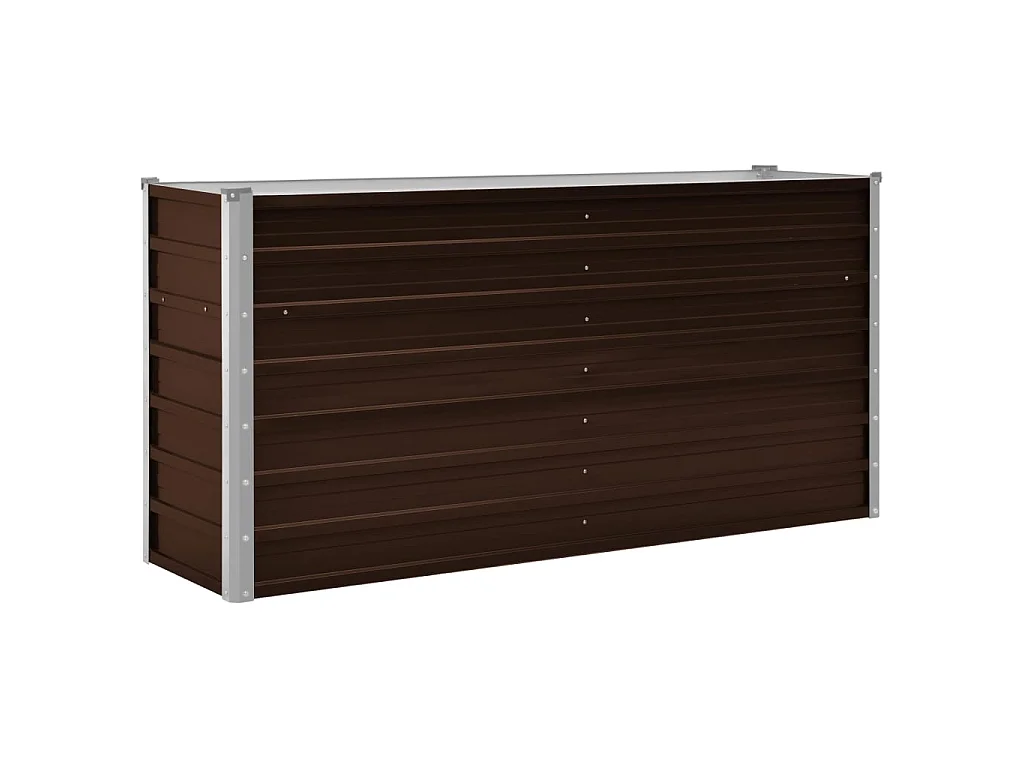 Jardinière Marron 160x40x77 Acier galvanisé