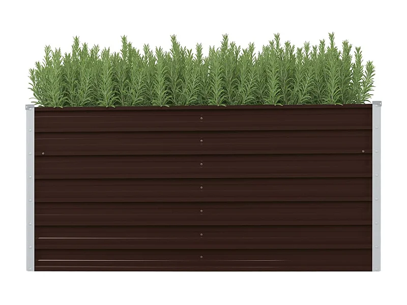 Jardinière Marron 160x40x77 Acier galvanisé