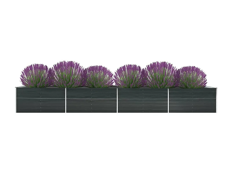 Jardinière Acier galvanisé 600x80x45 Anthracite